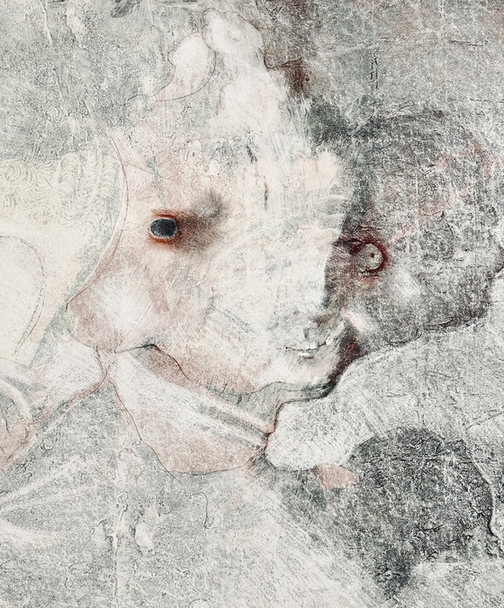 Image 1 of Robert Detheux - Pittura onirica surrealista - La folle à la mouche - 1978