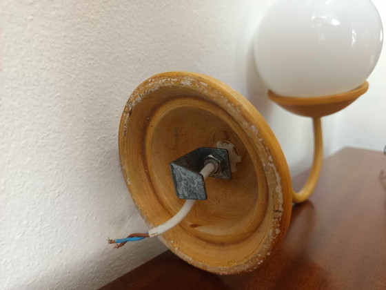 Image 1 of 2x Vintage Ceramic and Opaline Wall Lights