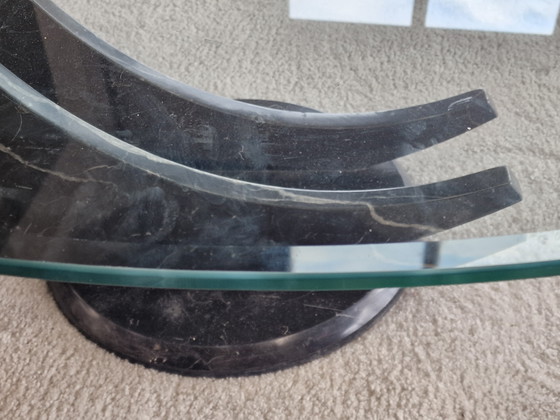 Image 1 of Giorgio Maurizio design glass coffee table marble base