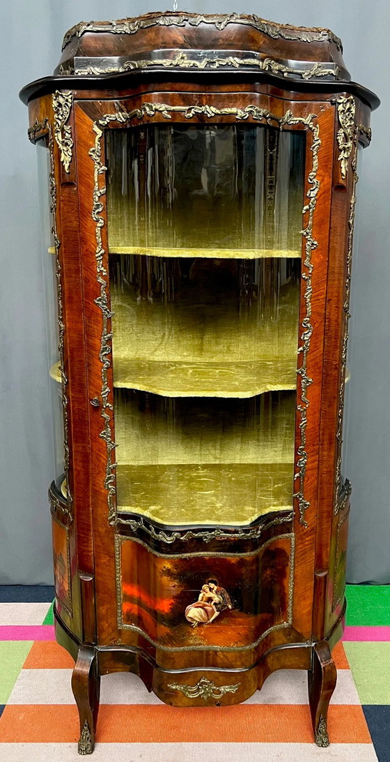 Vecchia vetrina di vernice Martin in stile Luigi XV. – Vetrine, Bronze, Wood, Rococo (photo 10 of 11)