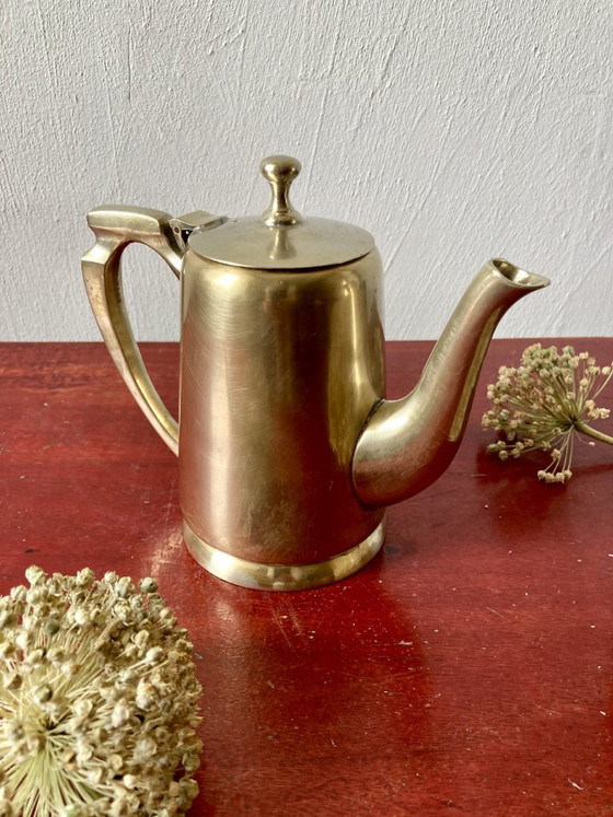 Antikes versilbertes Tee- und Kaffeeservice im Art-Deco-Stil – Tischdekoration, Metal (photo 10 of 18)
