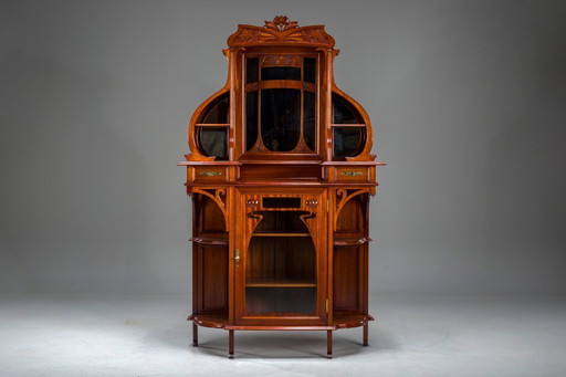  Art Nouveau Cabinet with Mirror, 1890s