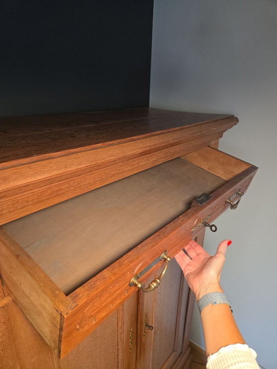 Armoire type  bonheur du jour et ses 2 clés – Meubles de rangement, Bois, Laiton (photo 6 of 10)