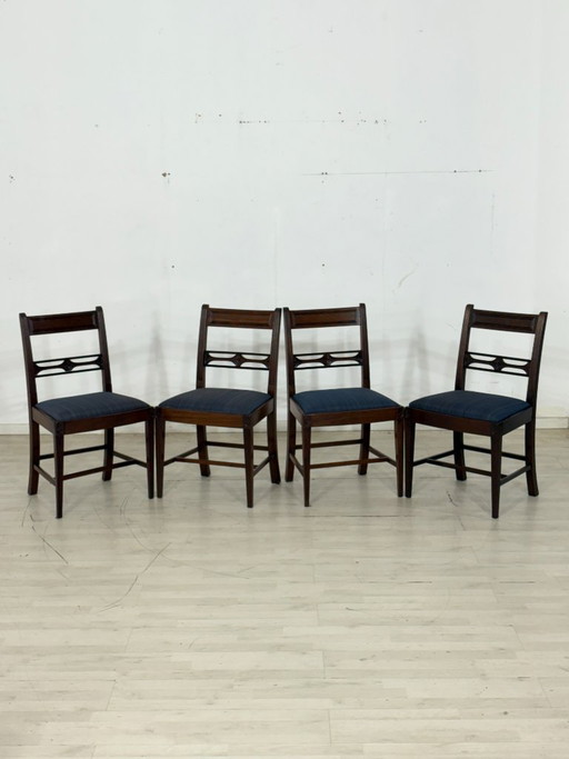 Juego de 4 hermosas sillas de comedor de diseño inglés | Silla de escritorio | Silla de caoba | Silla vintage (photo 2 of 16)
