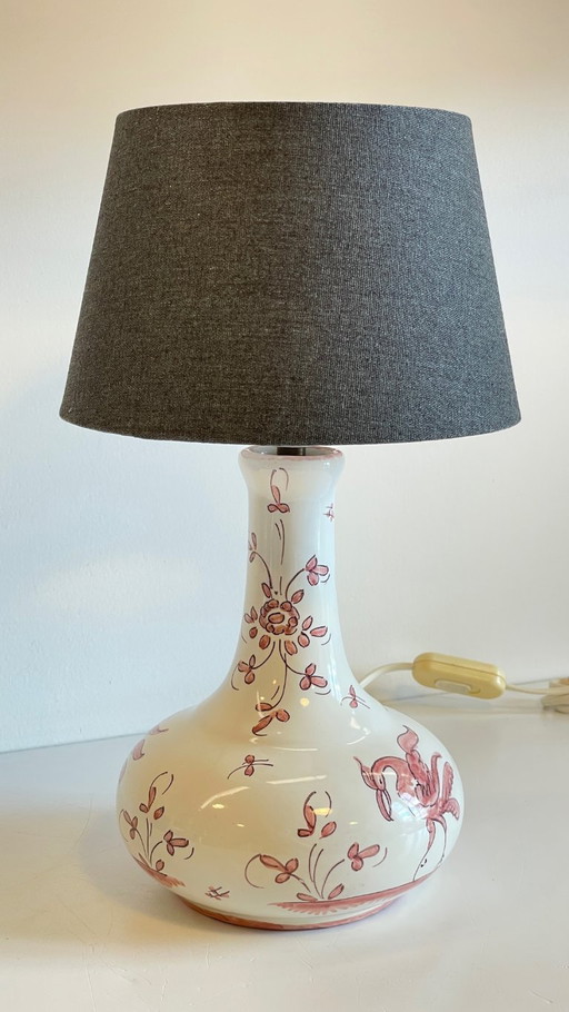 Vintage Du Matet Fayence Lampe, Frankreich – tafellampen, Canvas (photo 2 of 26)