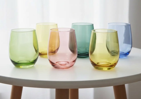 Image 1 of Multicolored glasses - set of 6