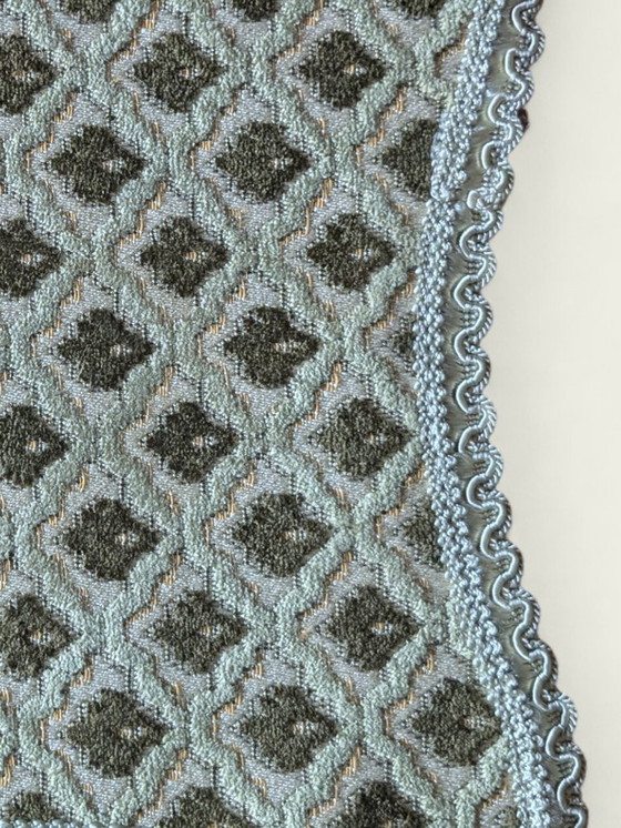 Image 1 of Vintage placemat in green and beige | 25 x 25 cm | Very good condition