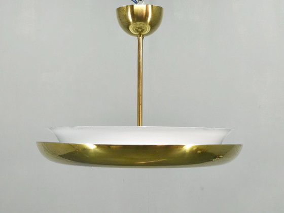 Image 1 of Josef Hurka Art Deco UFO-kroonluchter, Tsjechoslowakije, jaren 1930