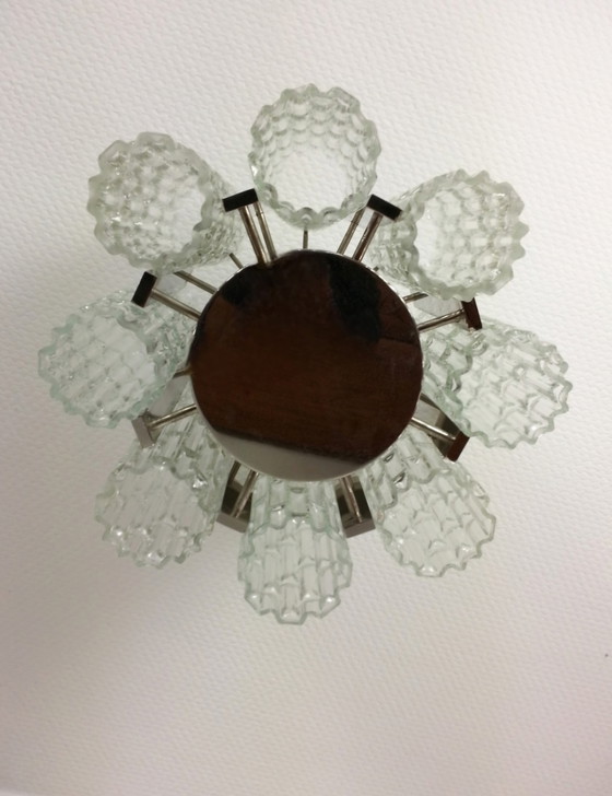 Image 1 of Doria plafondlamp met acht glazen tubes