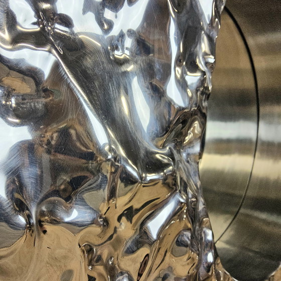 Image 1 of Specchio cromato vintage grande e organico unico (specchio Mercury) (collezione Phillips)