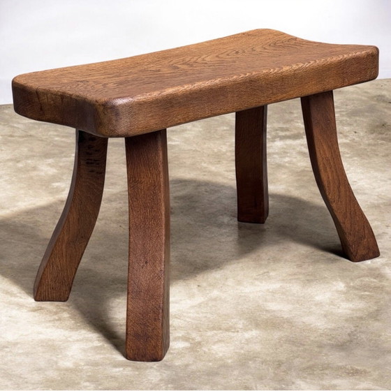Robuuste Franse Boerenkruk | Massief Eiken | Vintage | Jaren '50-'60 – Bijzettafels, Wood (photo 6 of 15)