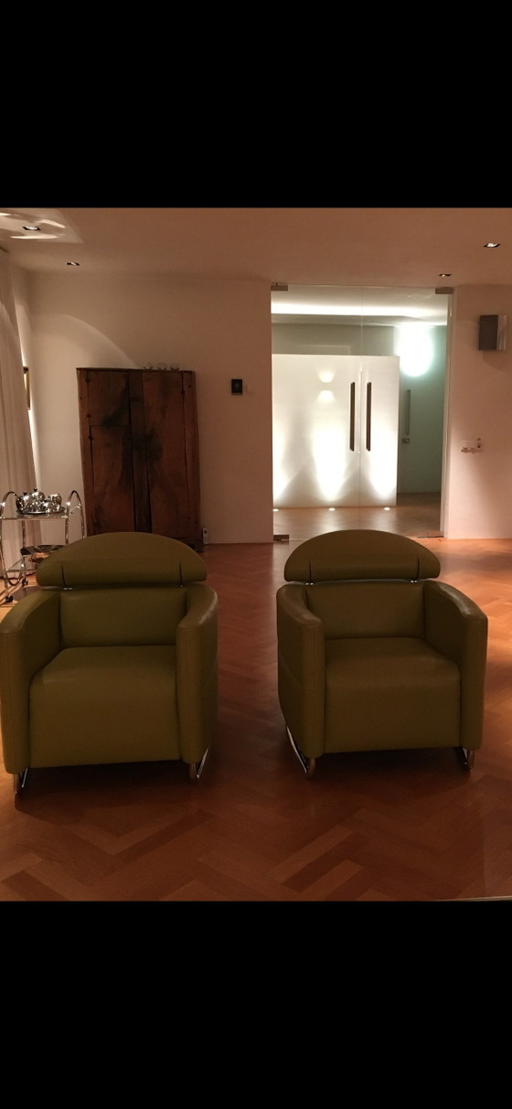 2 wunderschöne Designer-Sessel – Leolux, Leather, Metal (photo 5 of 5)