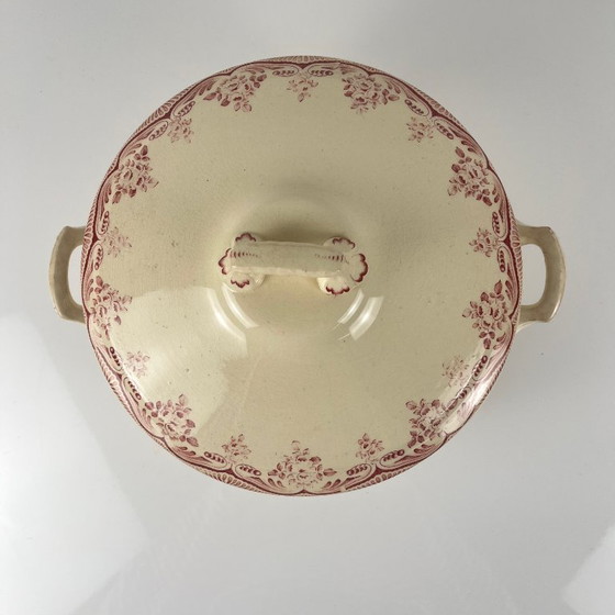 Image 1 of Soupière terre de fer Choisy le roi, faience d'art, H.Boulenger & cie., bordeaux , XIXeme s.