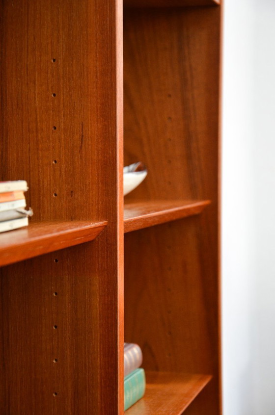 Image 1 of Vintage open bookcase, mid-century teak sideboard, Hundevad