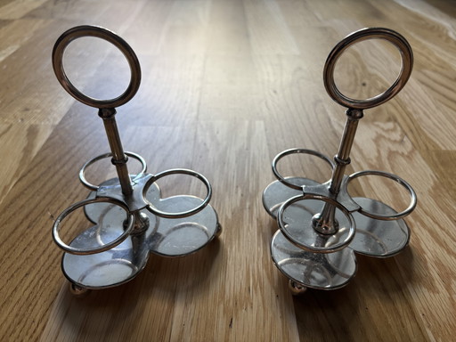 2x servizi da tavola antichi argentati