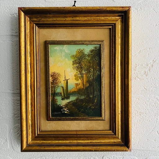 Dipinto olio su tela cm 23x18 – lijsten, Wood (photo 2 of 5)