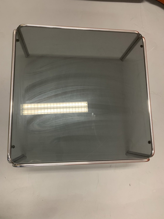 Table basse vintage en verre fumé – Tables basses, Chrome (photo 4 of 5)