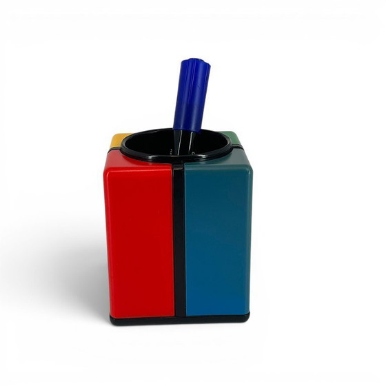 Image 1 of Porte-stylo vintage Tino TT Design – Style Memphis / Objet de design postmoderne des années 1980