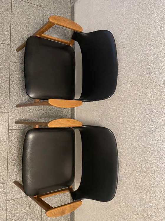 2 x Mid Century Teak Armchairs | Erik Kirkegaard Danish Design 60s | Vintage Pair – Glostrup, Dining chairs (photo 4 of 9)