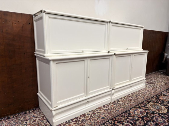 Originale Globe Wernicke Libreria Bassa Inglese Bianca – Librerie, Metallo, Legno (photo 7 of 17)