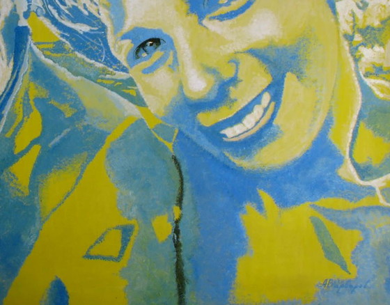 Original Oil Painting Contemporary Art Between the Past and the Future – Paintings & Drawings, Canvas (photo 7 of 7)