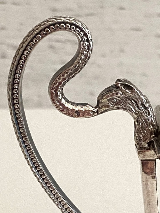 Image 1 of Tarro de mostaza en plata esterlina (950°/°°°) Marcado 1er gallo época Imperio-Consulado