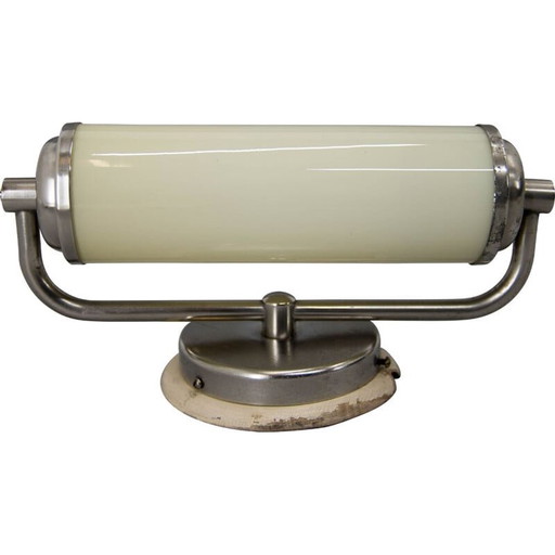 Vintage bauhaus wall lamp in nickel-plated metal, 1930