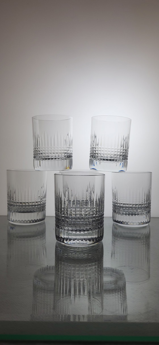 Image 1 of Coffret 6 Verres À Whisky Cristal Baccarat Modèle Nancy