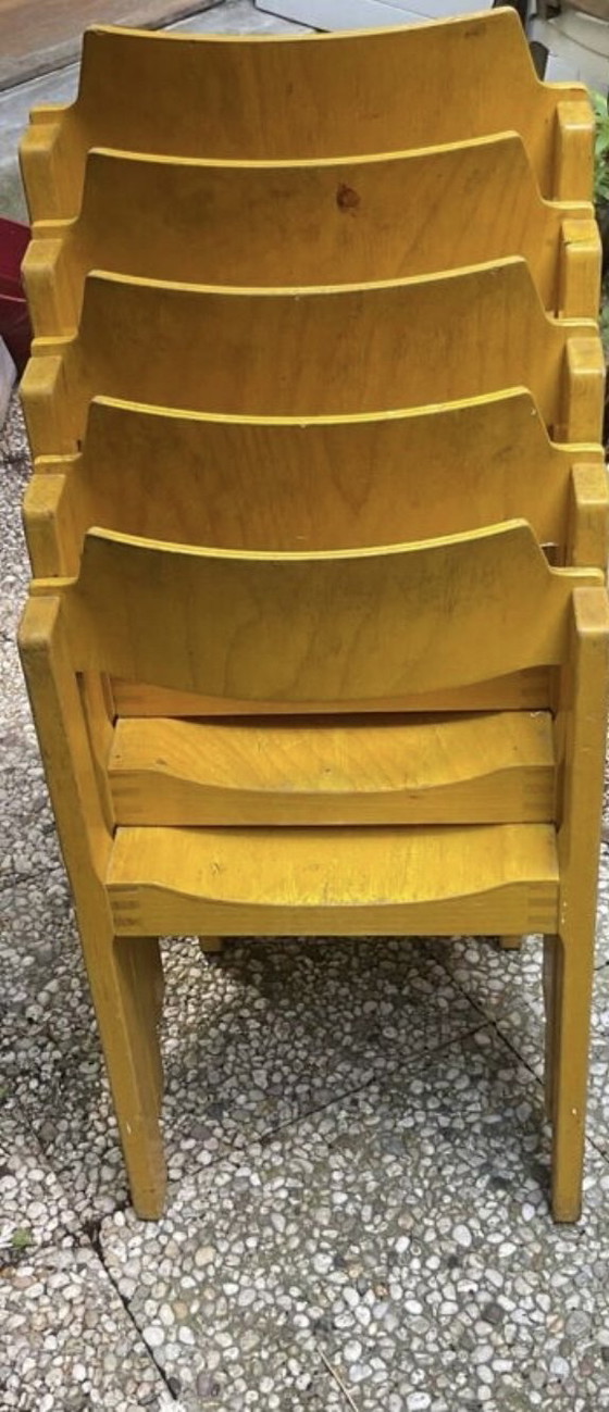 Image 1 of Set von fünf Holzstühlen Schapp