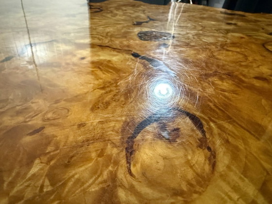 Image 1 of Frank Armich large tree trunk coffee table Canada 1970's