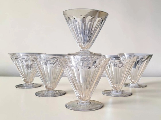 Baccarat - 7 waterglazen model REX – Glazen & Karaffen, Crystal, Glass, Art Deco (photo 4 of 8)