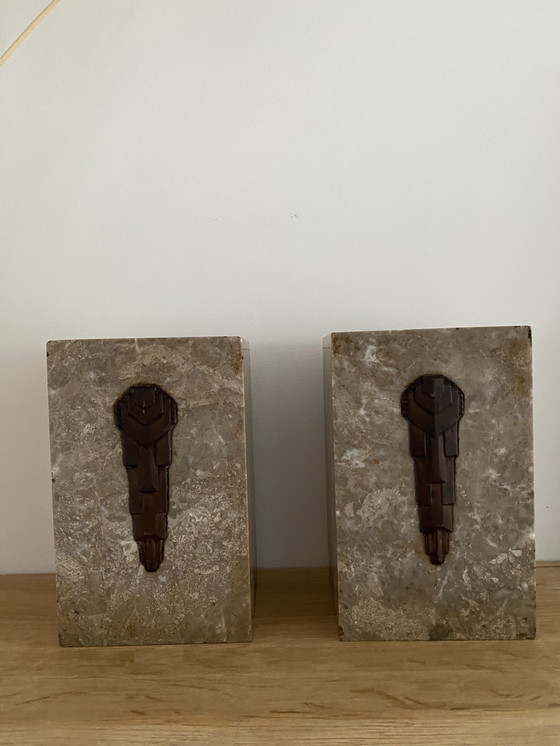 Image 1 of Art Deco boekensteunen - bookends