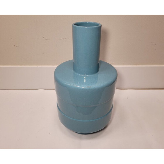 Image 1 of Pair of vintage blue vases by Roche Bobois, France
