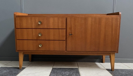 Brown wood lowboard 1960s