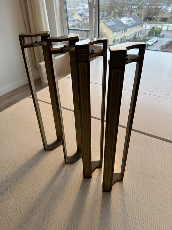 Image 1 of Pieds de table pour table d'appoint avec plateau en verre Peter Ghyczy