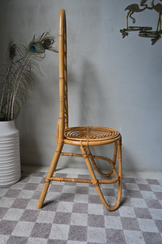 Image 1 of Rattan chair with high back, Rohé Noordwolde, 1960s