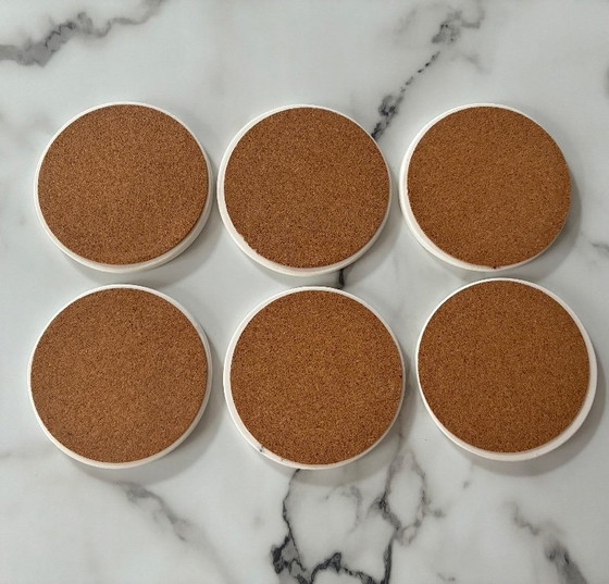 Image 1 of Set mit 6 ethnischen Keramik-Augenuntersetzern