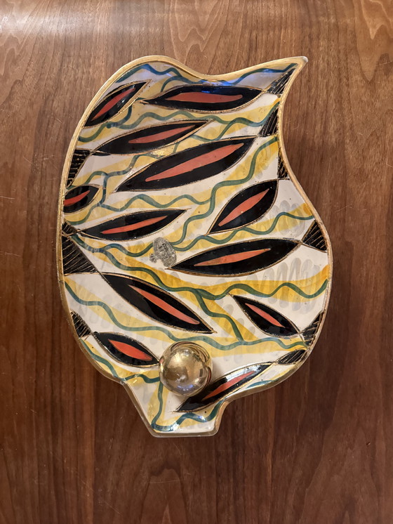 Image 1 of Handgeschilderde Keramieken schaal Hubert Bequet 