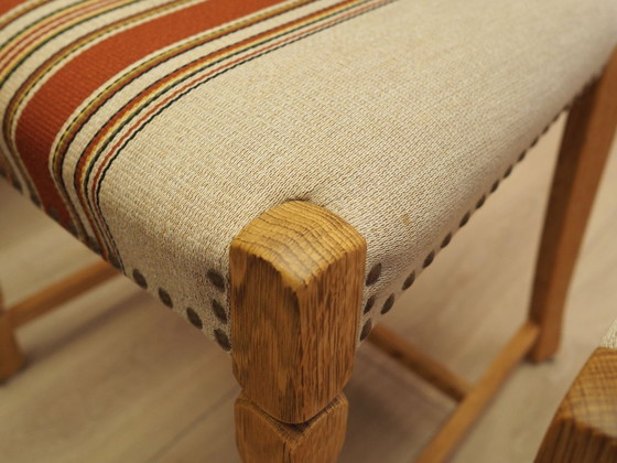 Set di Sedie da Pranzo di Henning Kjærnulf, Struttura in Rovere Massiccio, Danimarca, anni '60 – Textile (photo 9 of 13)