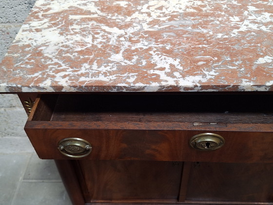 Image 1 of Armario penant con tapa de mármol del siglo XIX.