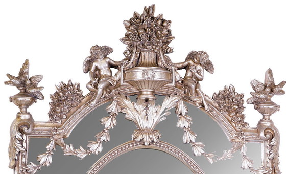 Image 1 of Specchio barocco con cornice dorata o argentata