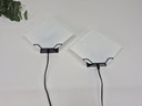 Set (2) vintage wall lamps. Black and white, 70s and 80s.