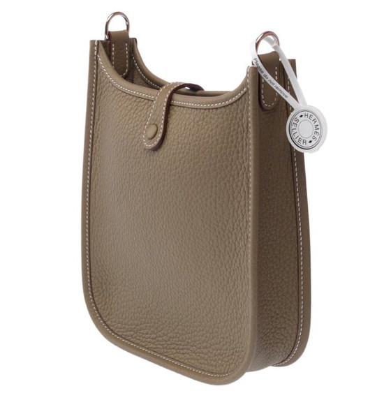 Image 1 of Sac HERMES Mini Evelyne en Cuir Étoupe - 103241