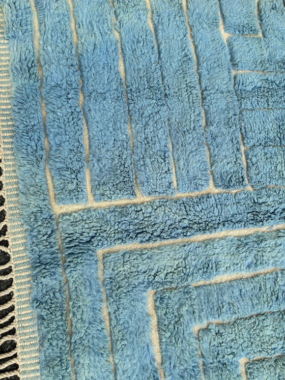 Moroccan Mrirt Rug Blue 185x250 cm, Handmade Berber Wool Rug – Rugs & carpets (photo 8 of 9)