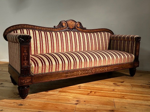 Wunderschönes Empire-Sofa mit Intarsien aus dem 19. Jahrhundert