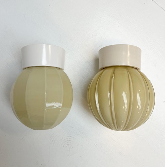 Image 1 of Lampada da soffitto a coste Art Déco di Thabur, anni '40