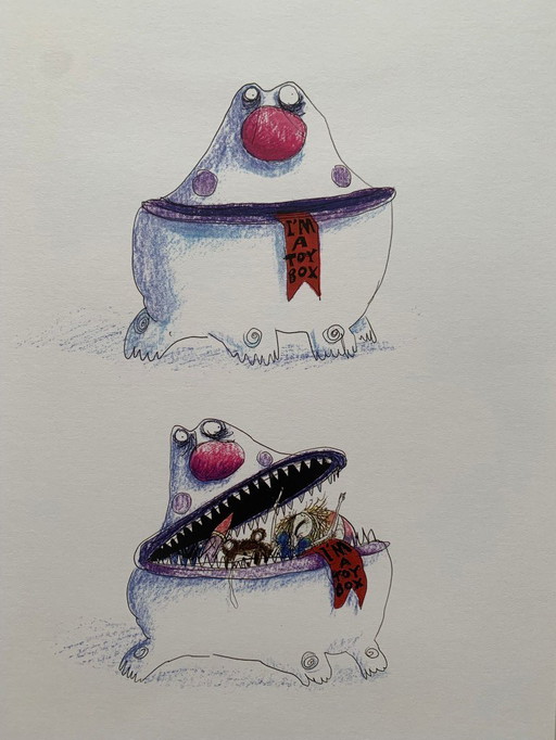 Tim Burton – I’m a Toy Box – Signed Official Limited Edition Print – 20×30 cm