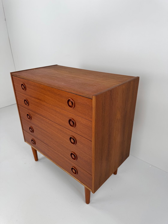 Image 1 of Deense teakhouten ladekast, Denemarken, jaren 70