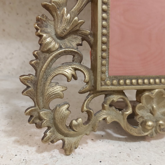 Image 1 of 2 antieke koperen ornamenten fotolijsten rococo 1900