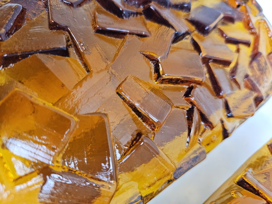 Image 1 of Conjunto de apliques de cristal ámbar Vitrika